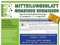14.08.2021 Mitteilungsblatt Edemissen Heimatverein Einladung JHV