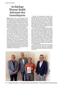 PAZ 07.06.2024 Arch&auml;ologe Thomas Budde bekommt den Gunzelinpreis-5x