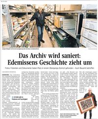 PAZ 12.01.2023 Edemissen - Archiv des Heimatvereins wird renoviert