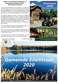 23.11.2019 Mitteilungsblatt Edemissen Heimatverein Kalender 2020